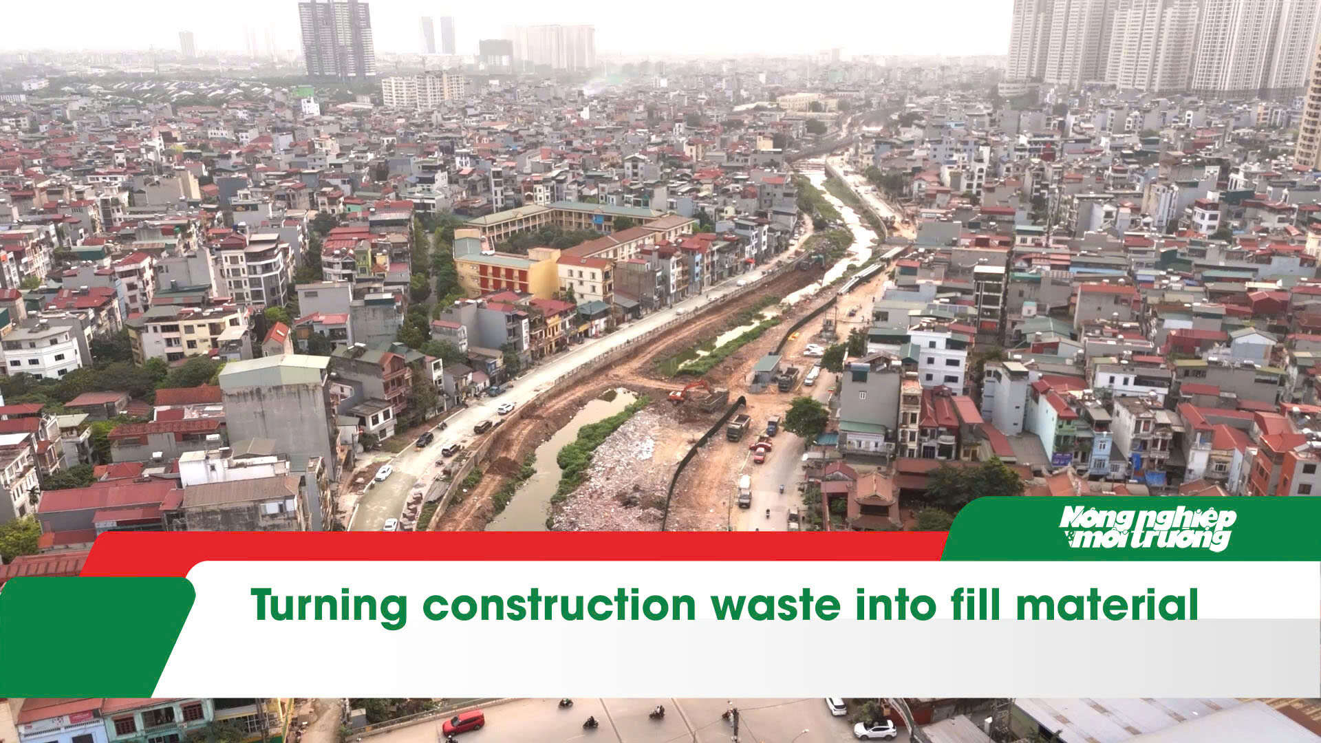 Turning construction waste into fill material